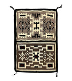 Navajo Two-in-One Crystal Storm Pattern Rug c. 1970-80s, 40.5" x 26"