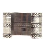 Navajo - Sterling Silver Bracelet with Stamped Design c. 1940s, size 6.5
