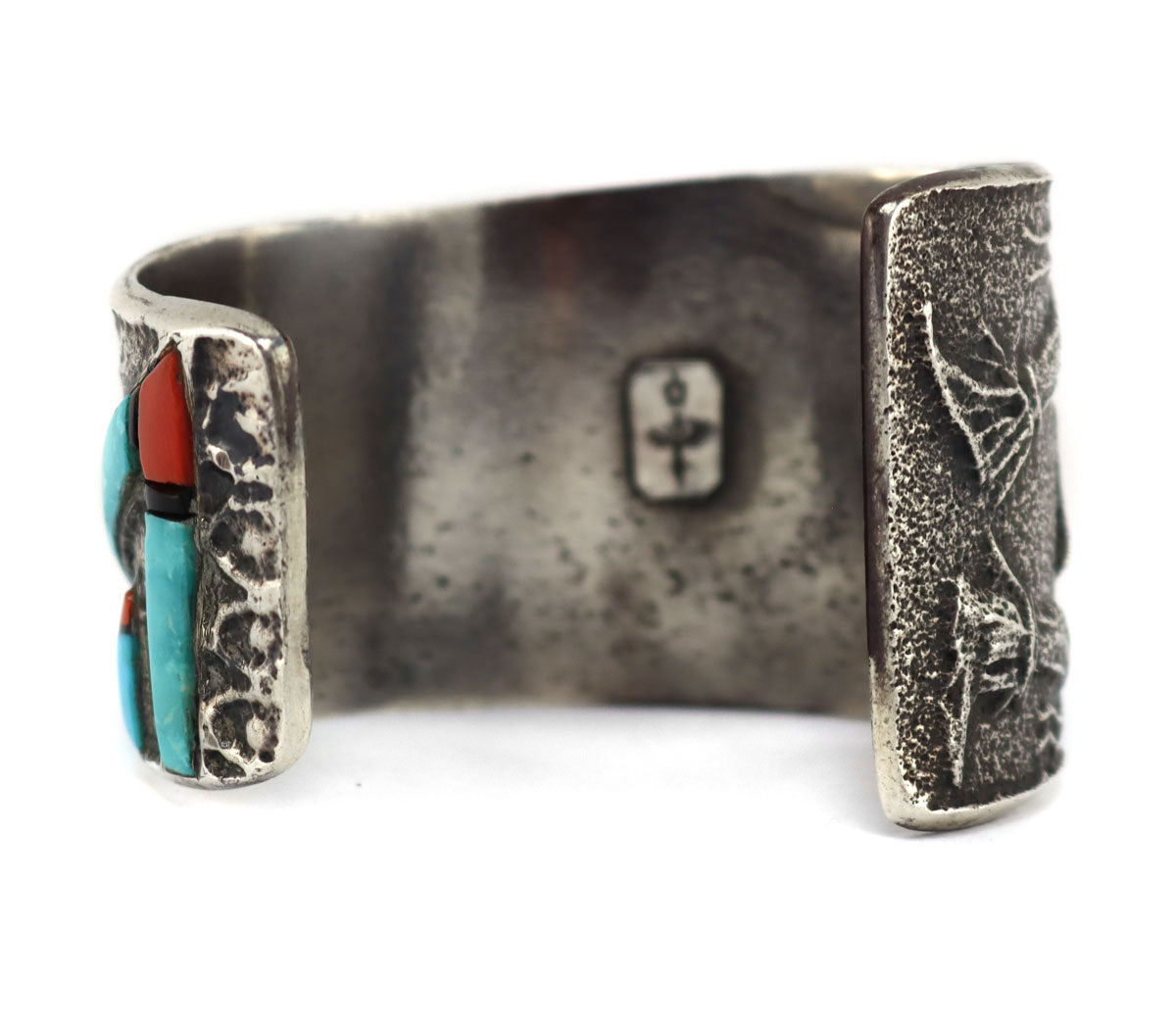 Preston Monongye インディアンジュエリー hopi レジェンド Preston Monongye (1927-1987) - Hopi - Multi-Stone Inlay and Silver Tuf