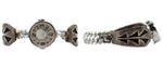 Bernard Dawahoya (1937-2010) - Hopi - Silver Overlay Watchband c. 1950-60s, 6.25" length