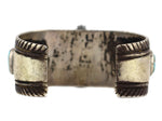 Kee Joe Benally, Jr. (1936-2014) - Navajo - Number 8 Turquoise and Silver Watchband with Stamped Design c. 1950s, size 7