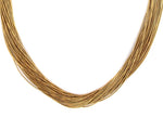 Navajo - 30-Fine-Strand 12K Gold Fill "Liquid Silver-Style" Necklace c. 1960-70s, 30" length