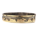 Floyd Becenti, Jr. (b. 1960) - Navajo - 12K Gold Fill Overlay and Sterling Silver Storyteller Bracelet c. 1980s, size 6.75