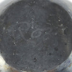 Rose Gonzales (1900-1989) - San Ildefonso Black Gunmetal Jar with Carved Avanyu Design c. 1940s, 4" x 4.75"