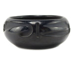 Rose Gonzales (1900-1989) - San Ildefonso Black Bowl with Carved Design c. 1940-50s, 2.625" x 6"