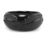 Rose Gonzales (1900-1989) - San Ildefonso Black Bowl with Carved Design c. 1940-50s, 2.625" x 6"