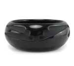 Rose Gonzales (1900-1989) - San Ildefonso Black Bowl with Carved Design c. 1940-50s, 2.625" x 6"