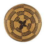 Apache Basket with Squash Blossom Pictorial and Checkered Design c. 1900-20s, 3.25" x 15.75"