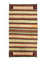 Navajo Double Saddle Blanket c. 1920s, 58" x 29"