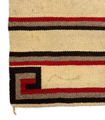 Navajo Double Saddle Blanket c. 1920s, 58" x 29"