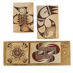 Group of 4: Hopi Polychrome Pottery Tiles c. 1960s