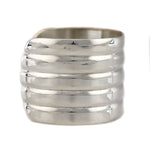Marco Patania - Contemporary Sterling Silver "Classic 5-Ridge Georgia Cuff" - Designed by Frank Patania Sr. (1898-1964), size 7