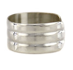 Marco Patania - Contemporary Sterling Silver "Classic 3-Ridge Georgia Cuff" - Designed by Frank Patania Sr. (1898-1964), size 7