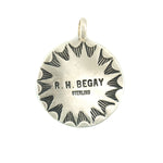 Roland Begay - Contemporary Navajo Sterling Silver and Copper Overlay Wedding Basket Pendant, 1.25" x 1"