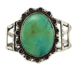 Navajo - Turquoise and Silver Bracelet c. 1940s, size 7.5