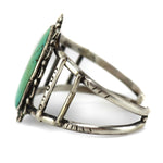 Navajo - Turquoise and Silver Bracelet c. 1940s, size 7.5