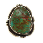 Navajo - Turquoise and Silver Ring c. 1940s, size 8
