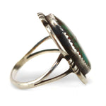 Navajo - Turquoise and Silver Ring c. 1940s, size 8