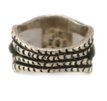 Mexican - Chrysocolla and Taxco Silver Ring c. 1940s, size 10