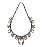 Navajo - Silver Squash Blossom Necklace c. 1950-60s, 23" length