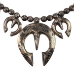 Navajo - Silver Squash Blossom Necklace c. 1950-60s, 23" length