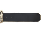 Possibly Henry Mariano - Navajo - Sterling Silver and Leather Concho Belt with Stamped Design c. 1960s, 30" - 31.75" size waist