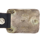 Possibly Henry Mariano - Navajo - Sterling Silver and Leather Concho Belt with Stamped Design c. 1960s, 30" - 31.75" size waist