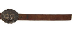 Navajo - Silver Sandcast and Leather Concho Belt c. 1950s, 31.25" - 32" size waist