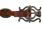 Navajo - Silver Sandcast and Leather Concho Belt c. 1950s, 31.25" - 32" size waist