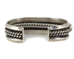 Navajo - Turquoise and Silver Row Bracelet c. 1930-40s, size 6.5