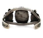 Pueblo - Burnham Turquoise and Silver Turtle Bracelet c. 1950s, size 7