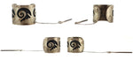 Glenn Lewis (d. 1985) - Hopi Crafts - Silver Overlay Braid Clip with Pictorial Design c. 1950s, 1" x 1.25"