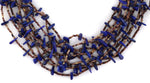 Santo Domingo (Kewa) - 10-Strand Lapis Lazuli and Pen Shell Heishi Necklace c. 1970s, 27" length