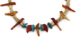 Santo Domingo (Kewa) - Turquoise, Jasper, and Antler Fetish Necklace with Birds and Bears c. 1940s, 26" length