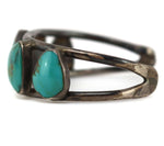 Richard L. Reeve - Apache - Turquoise and Silver Row Bracelet c. 1970s, size 7.25