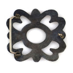 Navajo - Silver Sandcast Belt Buckle c. 1940s, 2.5" x 2.75"