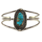 Nancy Edsitty – Navajo – Turquoise and Silver Squash Blossom Necklace with Unsigned Turquoise and Silver Bracelet and Ring Set c. 1960-70s