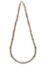 Southwest-Style - Sterling Silver Beaded Necklace c. 1970-80s, 24" length
