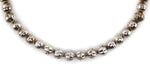 Southwest-Style - Sterling Silver Beaded Necklace c. 1970-80s, 24" length