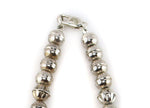 Southwest-Style - Sterling Silver Beaded Necklace c. 1970-80s, 24" length