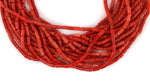 19-Strand Coral Beaded Necklace c. 1960-70s, 22" length