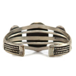 Navajo - Turquoise and Silver Row Bracelet c. 1920s, size 6.75