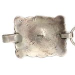 Navajo - Silver Link Concho Belt with Stamped Design c. 1950-60s, 35" length