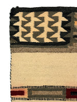 Navajo Double Saddle Blanket c. 1930s, 49" x 29.5"