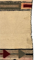 Navajo Double Saddle Blanket c. 1930s, 49" x 29.5"