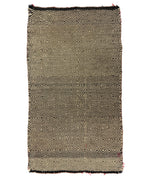 Navajo Double Saddle Blanket with Twill Weave c. 1930s, 46" x 26"