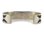Nora Tahe Bill - Navajo - Sterling Silver Bracelet with Deep Stamped Design c. 1970s, size 7.25