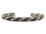 Navajo - Silver Bracelet with Rope Design c. 1940-50s, size 6.25