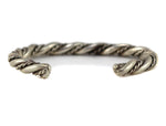 Navajo - Silver Bracelet with Rope Design c. 1940-50s, size 6.25
