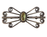 Navajo - Turquoise and Silver Pin c. 1930-40s, 1" x 2.25"